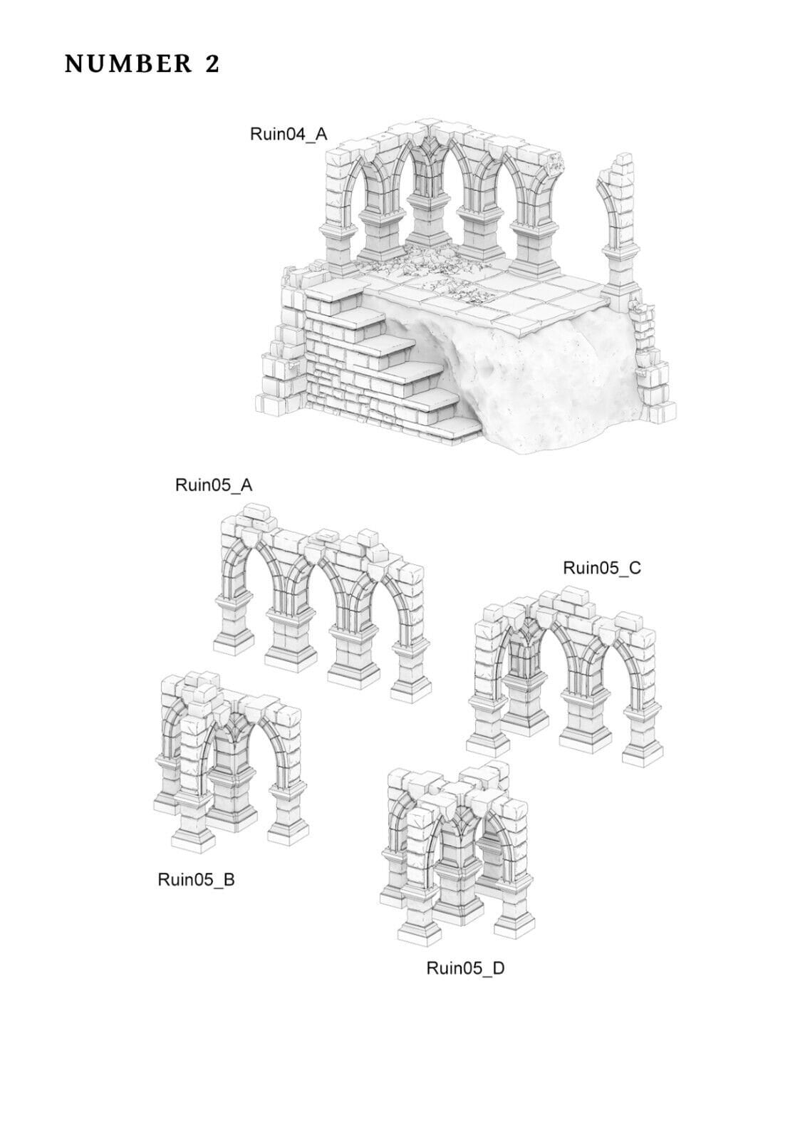Frost Guard Ruins - Wargaming Terrain 28mm - Printed on FDM Bambu Lab X1 Carbon (Custom Order)