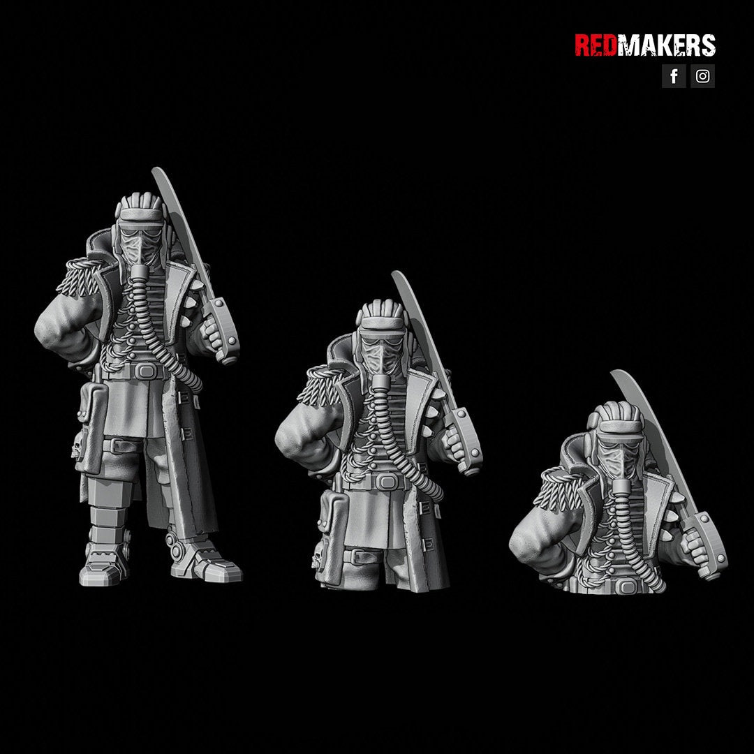 Red Makers - Death Squad Tank Commanders x3 (Custom Order)