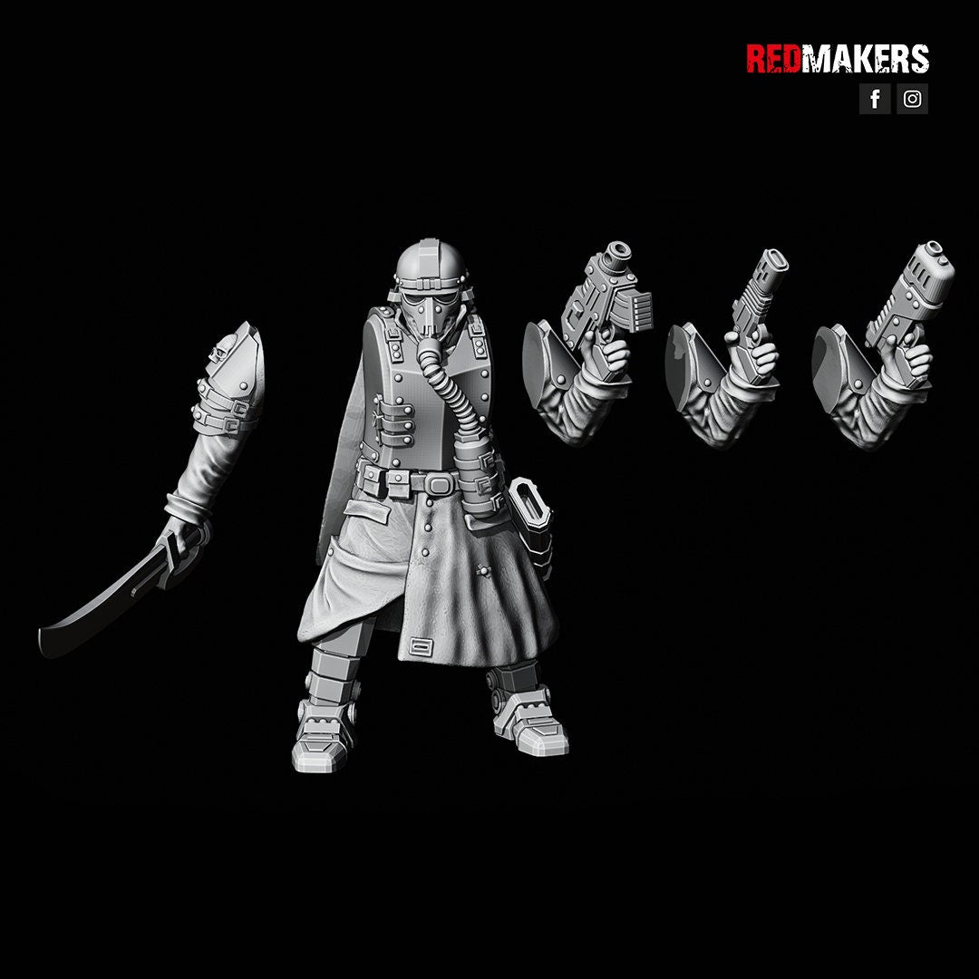 Red Makers - Death Squad Lieutenant and Command Squad (Custom Order)