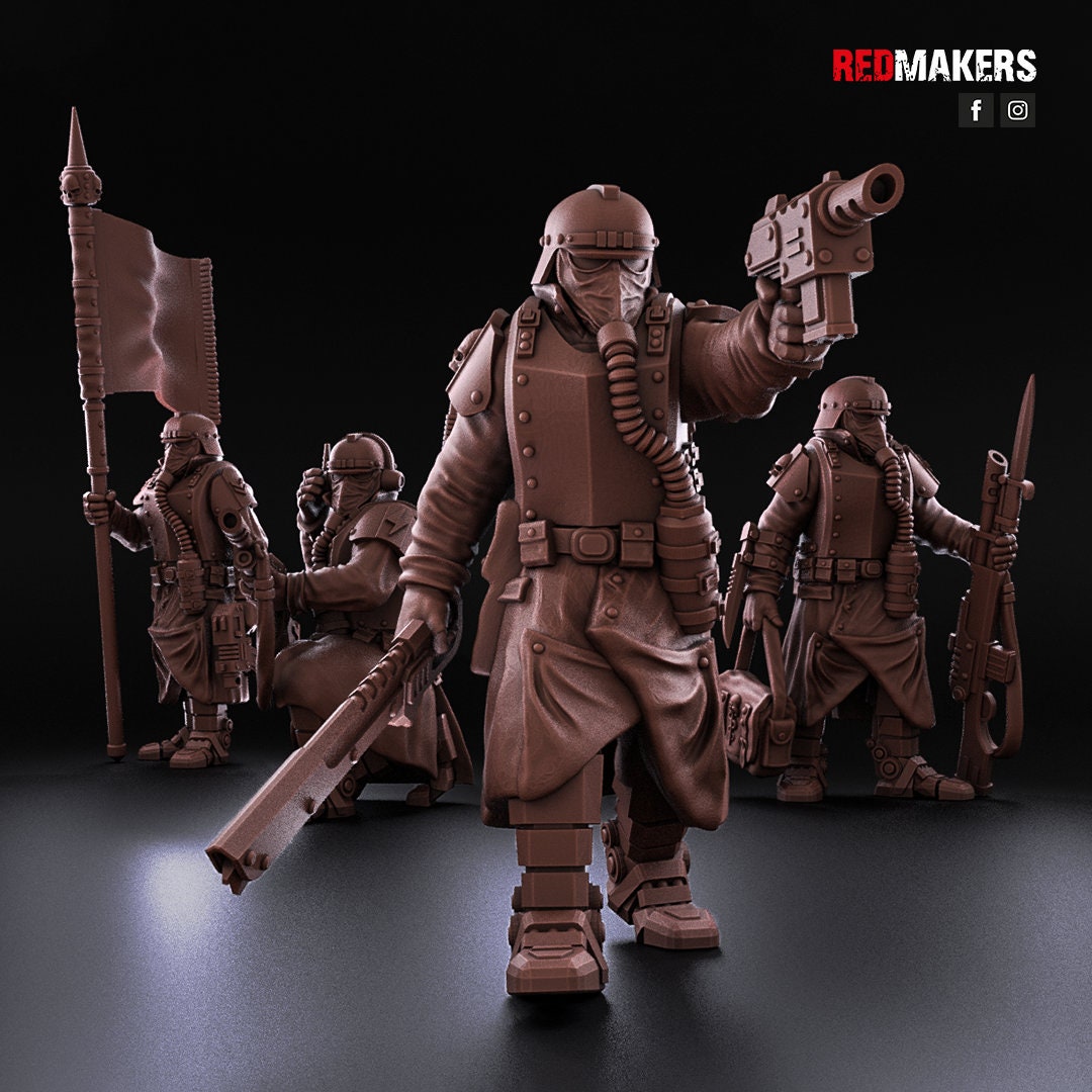 Red Makers - Death Squad Lieutenant and Command Squad (Custom Order)