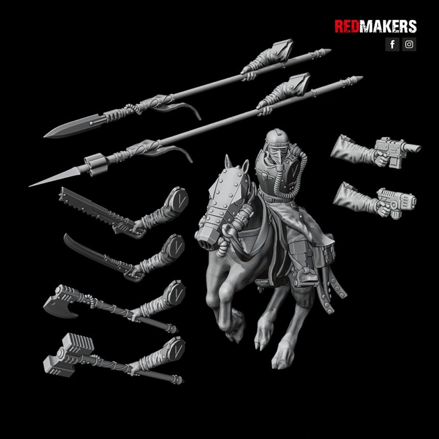 Red Makers - Death Division Cavalry - Dynamic Poses x5 (Custom Order)