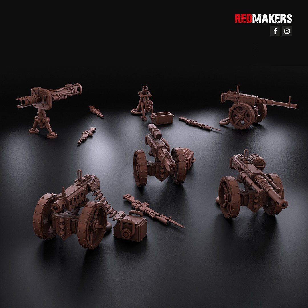 Red Makers - Death Squad Heavy Weapon Teams x3 (Custom Order)