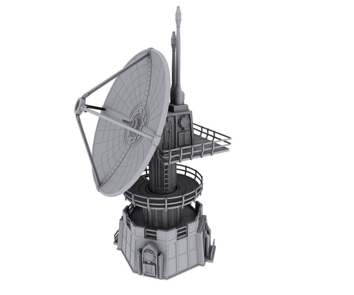 Radar Dish Comms Tower - Outpost 12 - Wargaming Terrain 28mm - Printed on FDM Bambu Lab X1 Carbon (Custom Order)