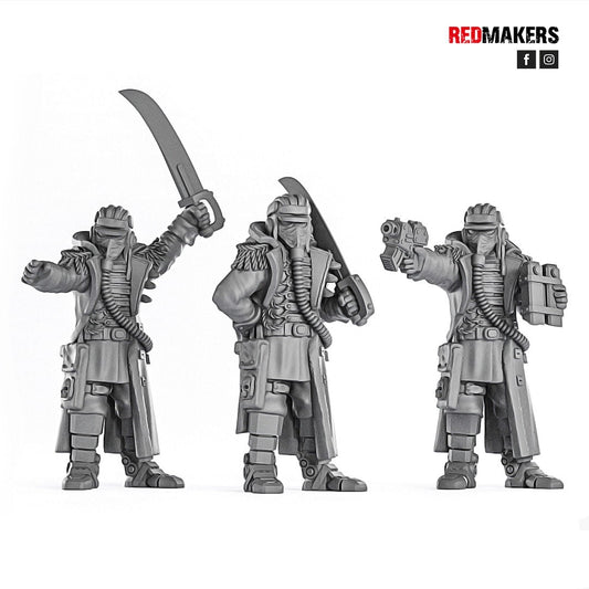 Red Makers - Death Squad Tank Commanders x3 (Custom Order)