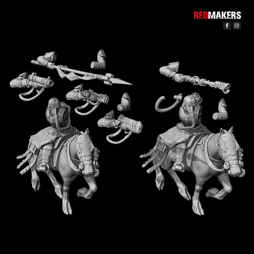 Red Makers - Death Division Cavalry - Dynamic Poses x5 (Custom Order)