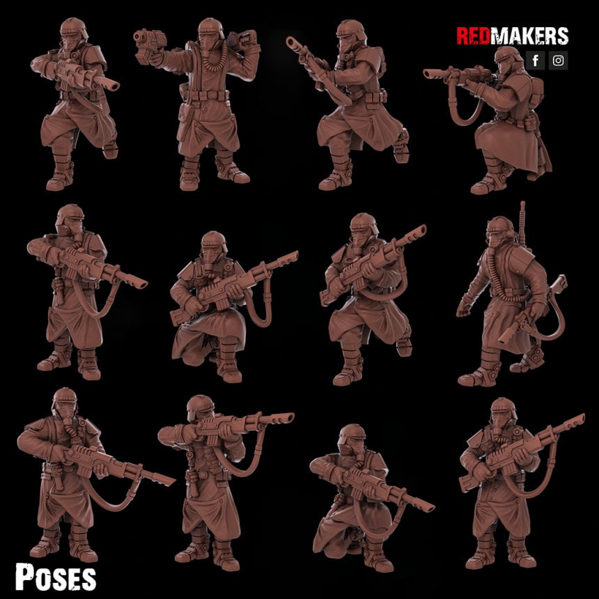 Red Makers - Death Squad with Bionic Legs x10 (Custom Order)