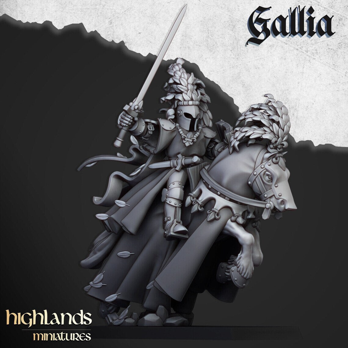 Highland Miniatures - Green Knight of Gallia - Fantasy / D&D (Custom Order)