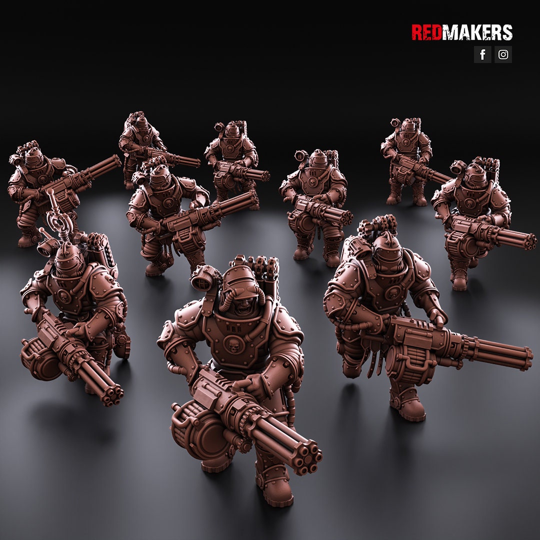 Red Makers - Solar Guard Power Axe or Rotor Cannon Squad x10 (Custom Order)