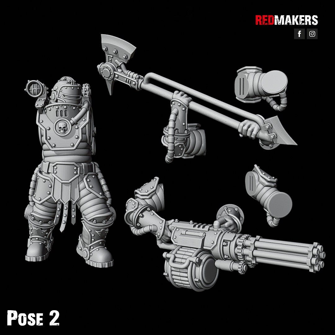 Red Makers - Solar Guard Power Axe or Rotor Cannon Squad x10 (Custom Order)