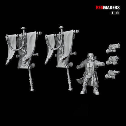 Red Makers - Steel Guard Officer and Command Squad (Custom Order)