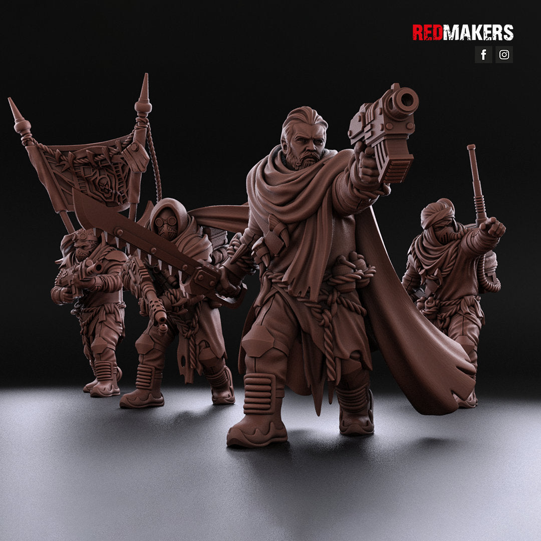 Red Makers - Desert Raiders Officer and Command Squad (Custom Order)