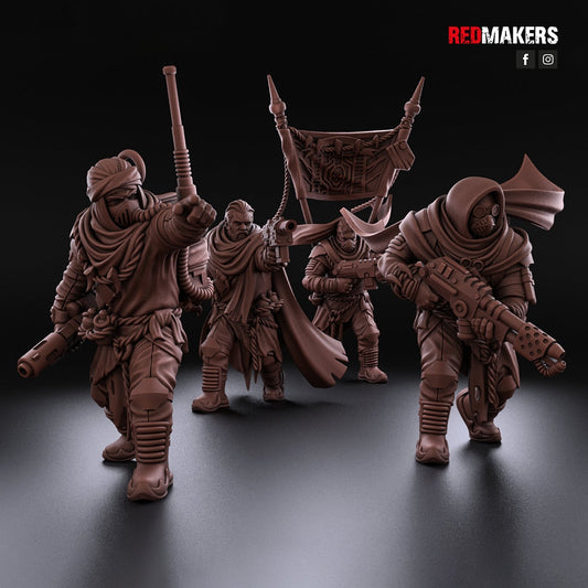 Red Makers - Desert Raiders Officer and Command Squad (Custom Order)