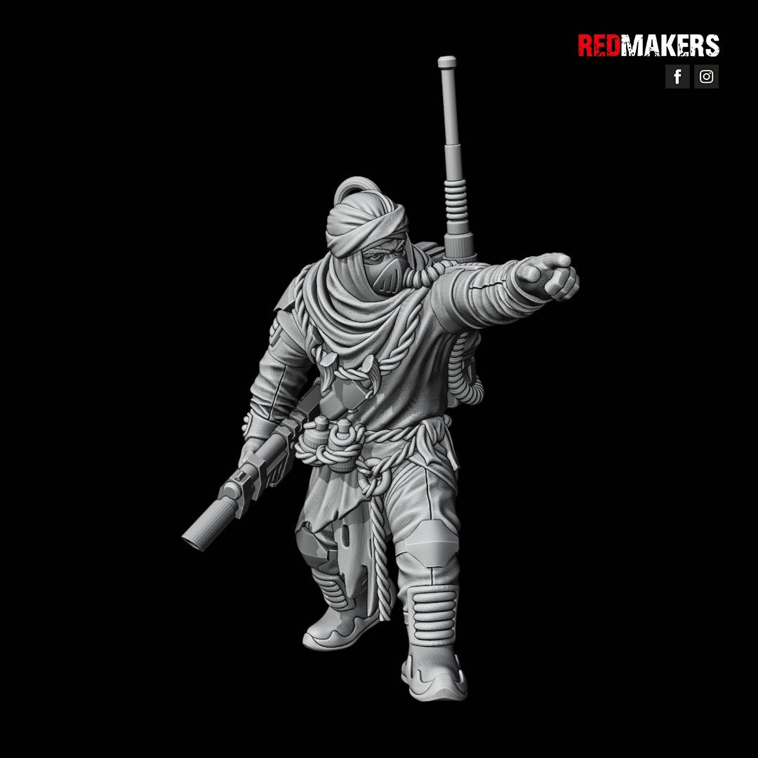 Red Makers - Desert Raiders Officer and Command Squad (Custom Order)