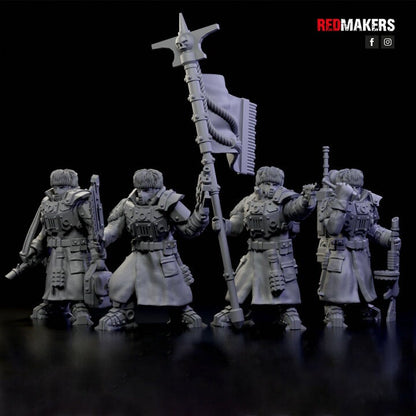 Red Makers - Ice Warriors Lieutenant and Command Squad (Custom Order)