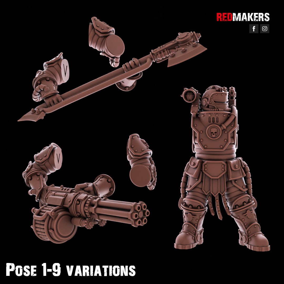 Red Makers - Solar Guard Power Axe or Rotor Cannon Squad x10 (Custom Order)