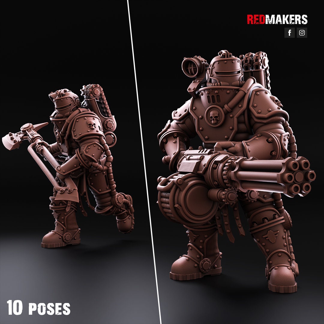 Red Makers - Solar Guard Power Axe or Rotor Cannon Squad x10 (Custom Order)