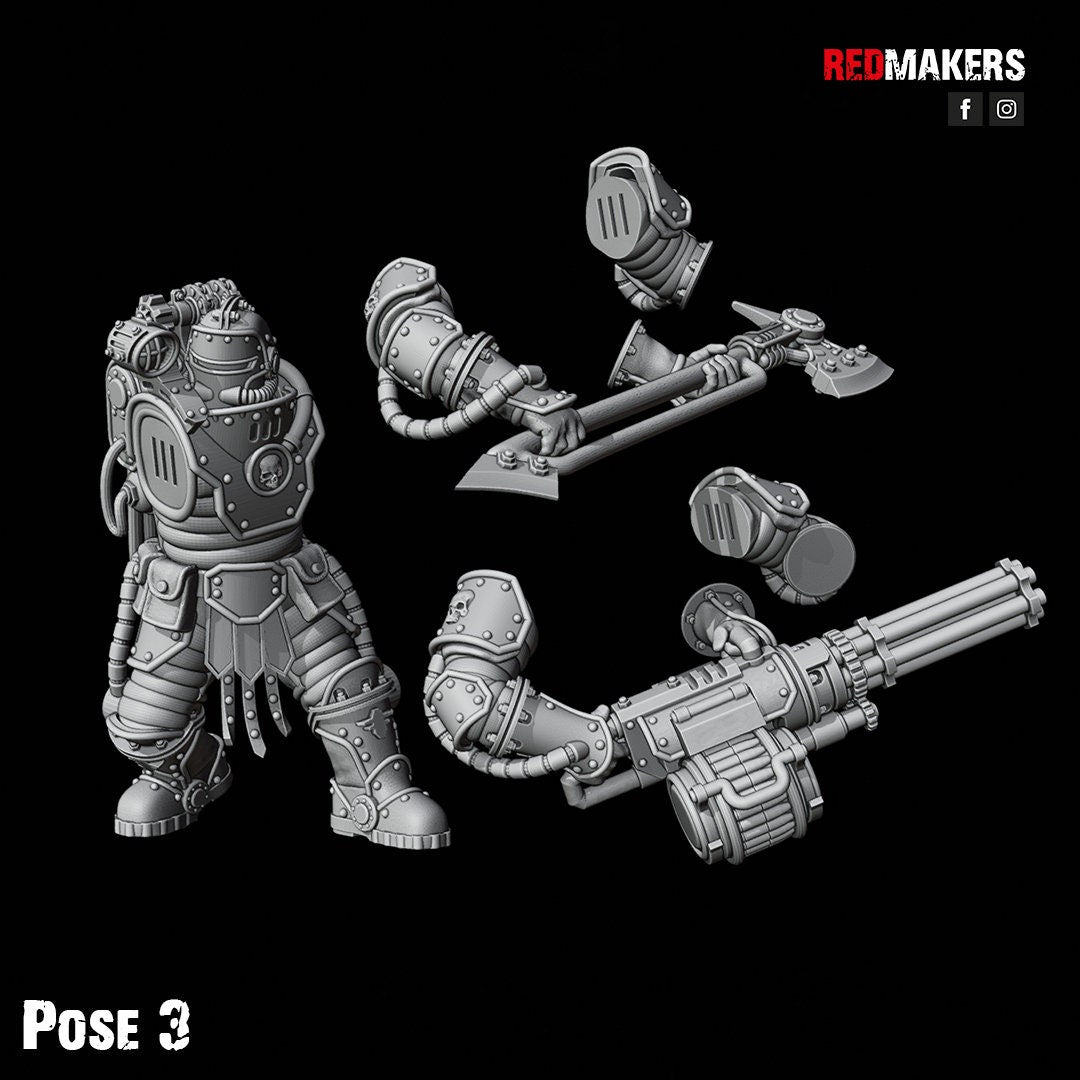 Red Makers - Solar Guard Power Axe or Rotor Cannon Squad x10 (Custom Order)