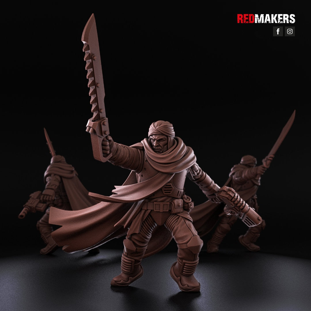 Red Makers - Desert Raiders Officer and Command Squad (Custom Order)