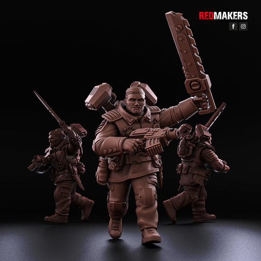 Red Makers - Airborne Division Officer and Command Squad (Custom Order)