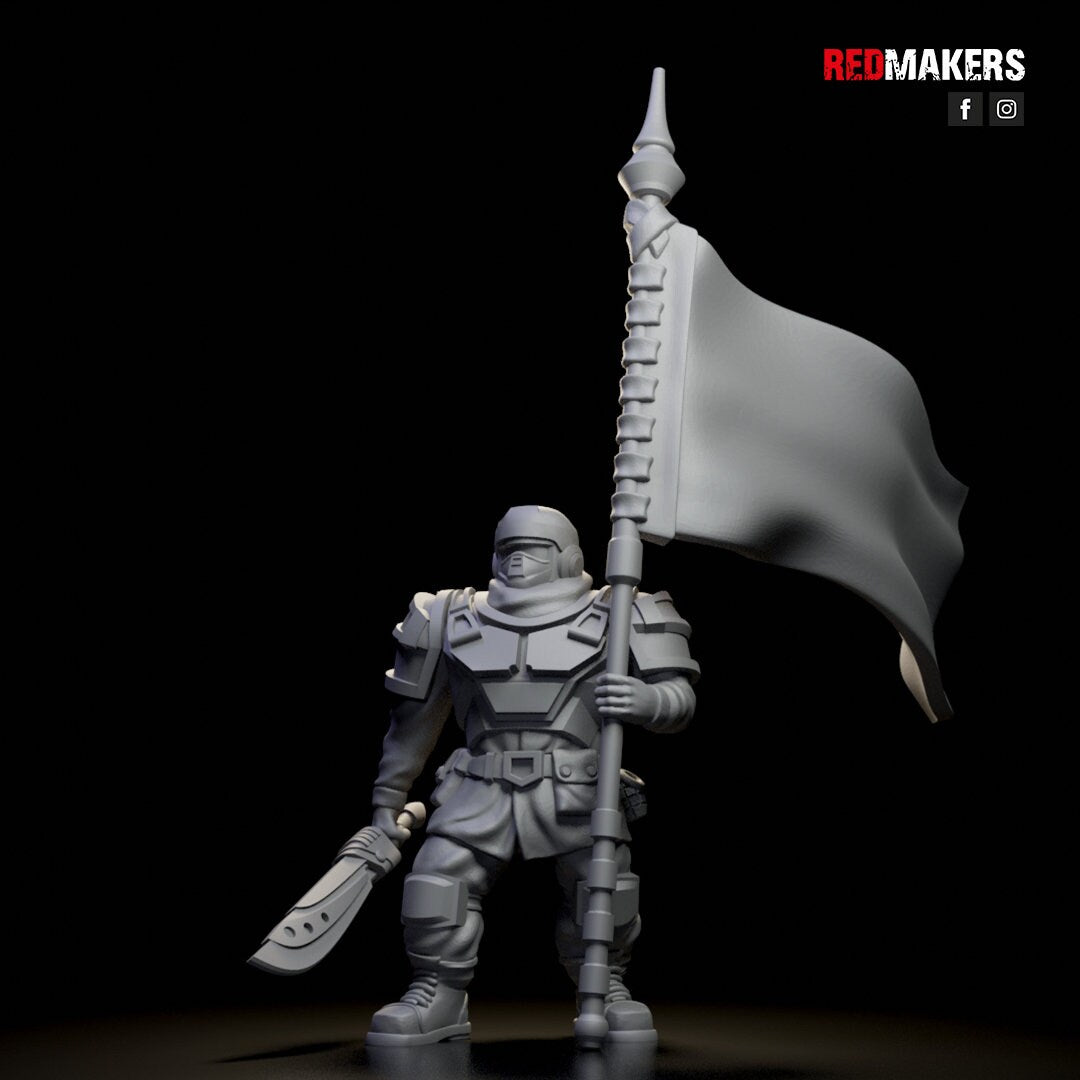 Red Makers - Alpha Troops Officer and Command Squad (Custom Order)