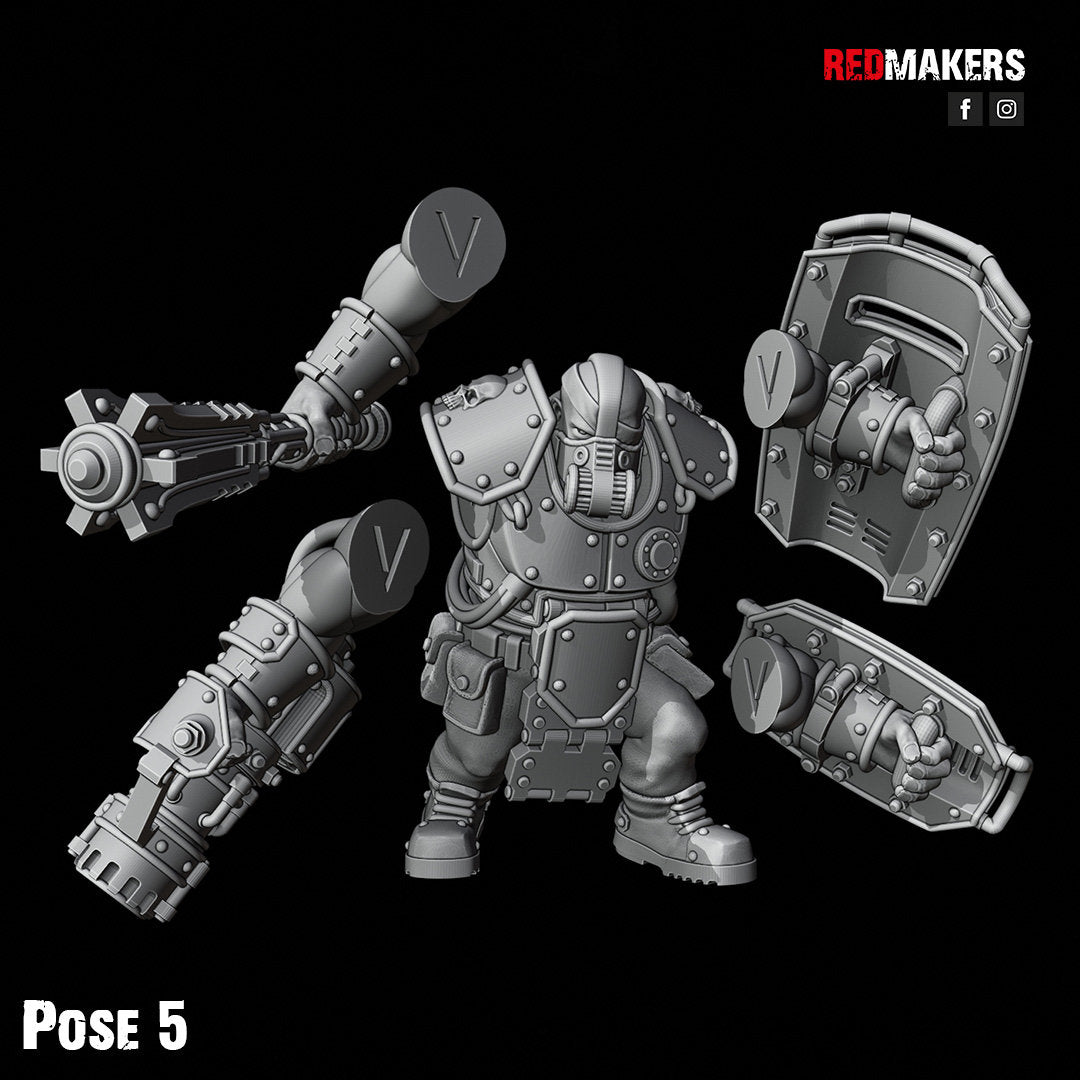Red Makers - Armoured Abhuman Giant Squad V2 x5 (Custom Order)