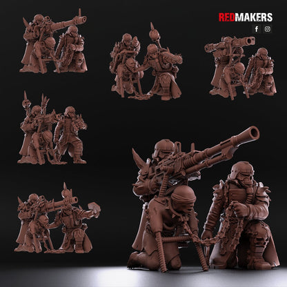 Red Makers - Renegade Death Squad Heavy Weapon Teams x3 - Heretics (Custom Order)