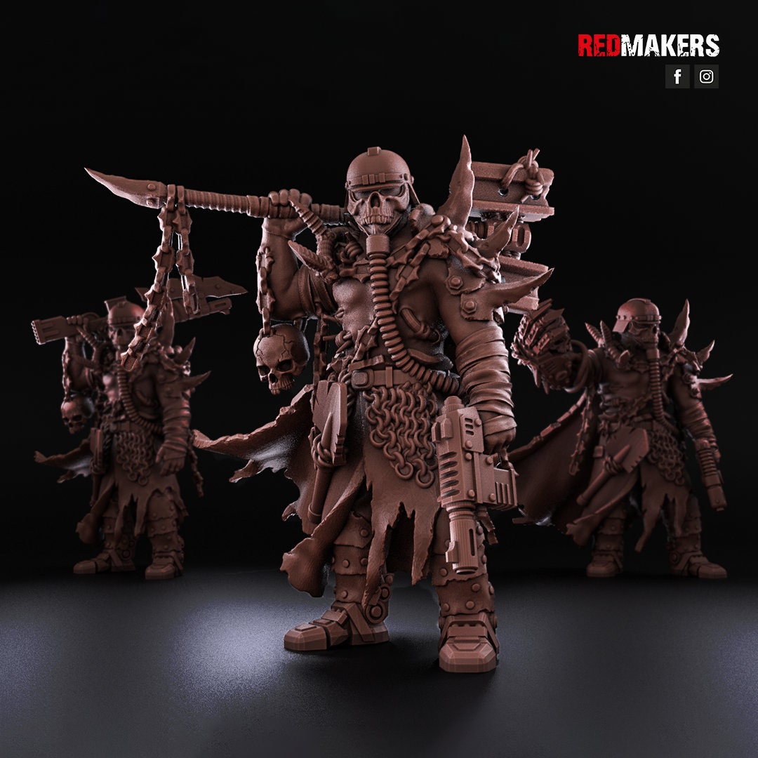 Red Makers - Renegade Death Squad Lieutenant and Command Squad - Heretics (Custom Order)