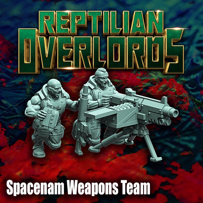 SpaceNam - Heavy Weapon Teams x3 - Reptilian Overlords (Custom Order)