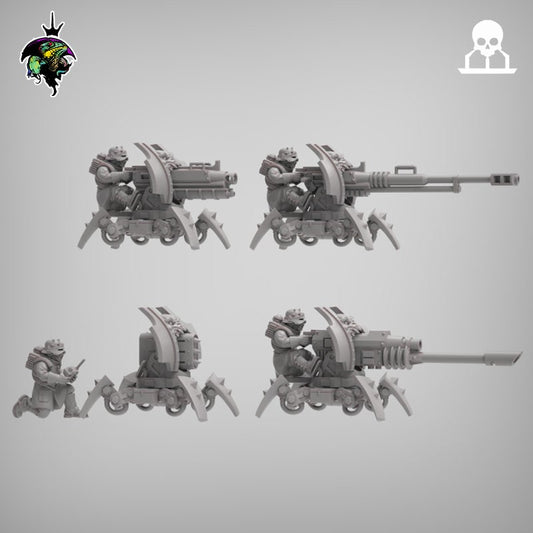 Heretic Heavy Weapon Teams x3 - Reptilian Overlords (Custom Order)