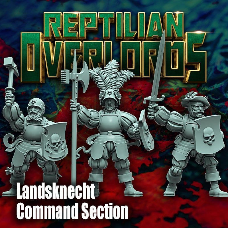 HRE - Landsknecht Command x3 - Reptilian Overlords (Custom Order)