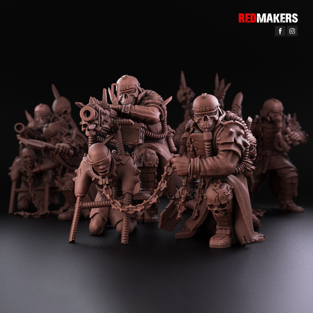 Red Makers - Renegade Death Squad Heavy Weapon Teams x3 - Heretics (Custom Order)