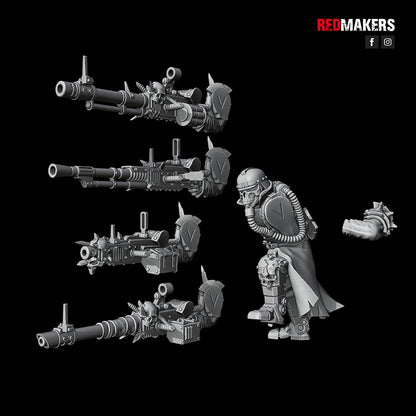 Red Makers - Renegade Death Squad Heavy Weapon Teams x3 - Heretics (Custom Order)