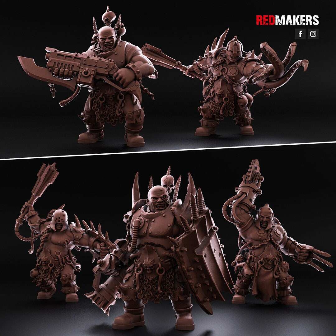 Red Makers - Renegade Abhuman Giant Squad x5 - Heretics (Custom Order)