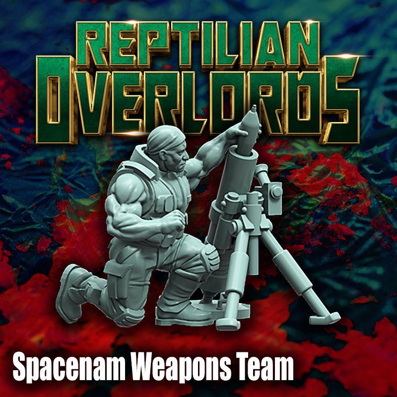 SpaceNam - Heavy Weapon Teams x3 - Reptilian Overlords (Custom Order)