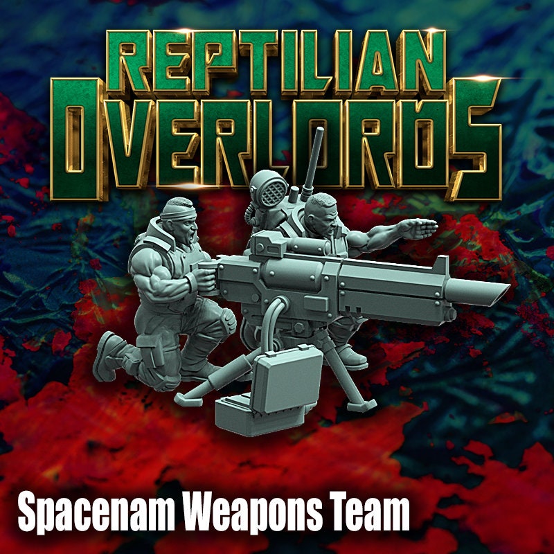 SpaceNam - Heavy Weapon Teams x3 - Reptilian Overlords (Custom Order)