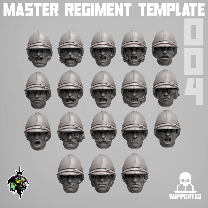 MRT - Heads Set 04 - Reptilian Overlords (Custom Order)