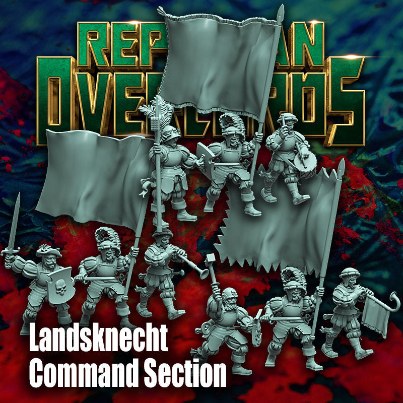 HRE - Landsknecht Command x3 - Reptilian Overlords (Custom Order)