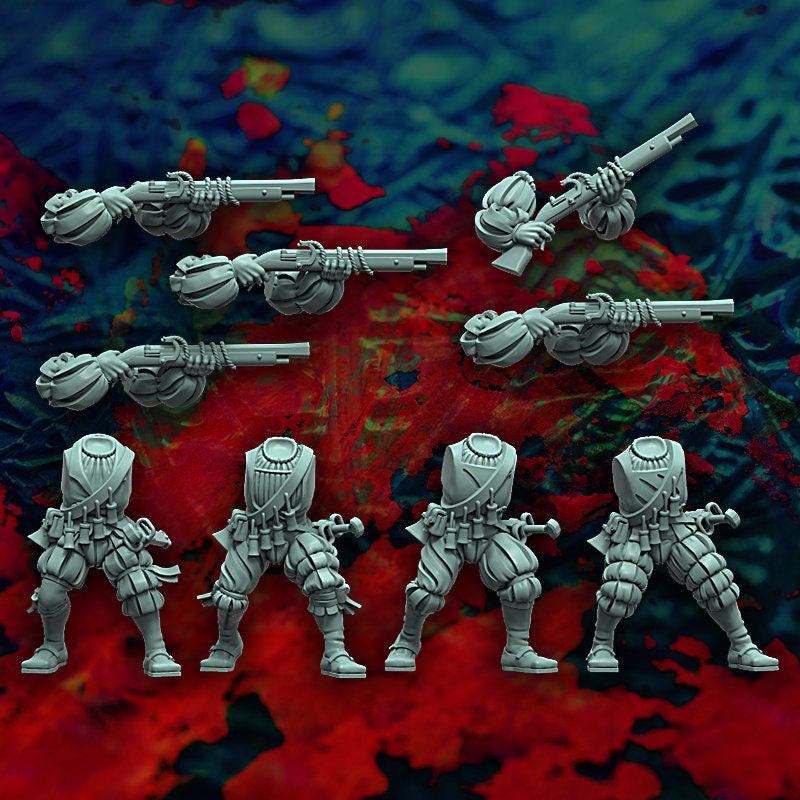 HRE - Landsknecht Handgunners and Crossbowmen x10 - Reptilian Overlords (Custom Order)