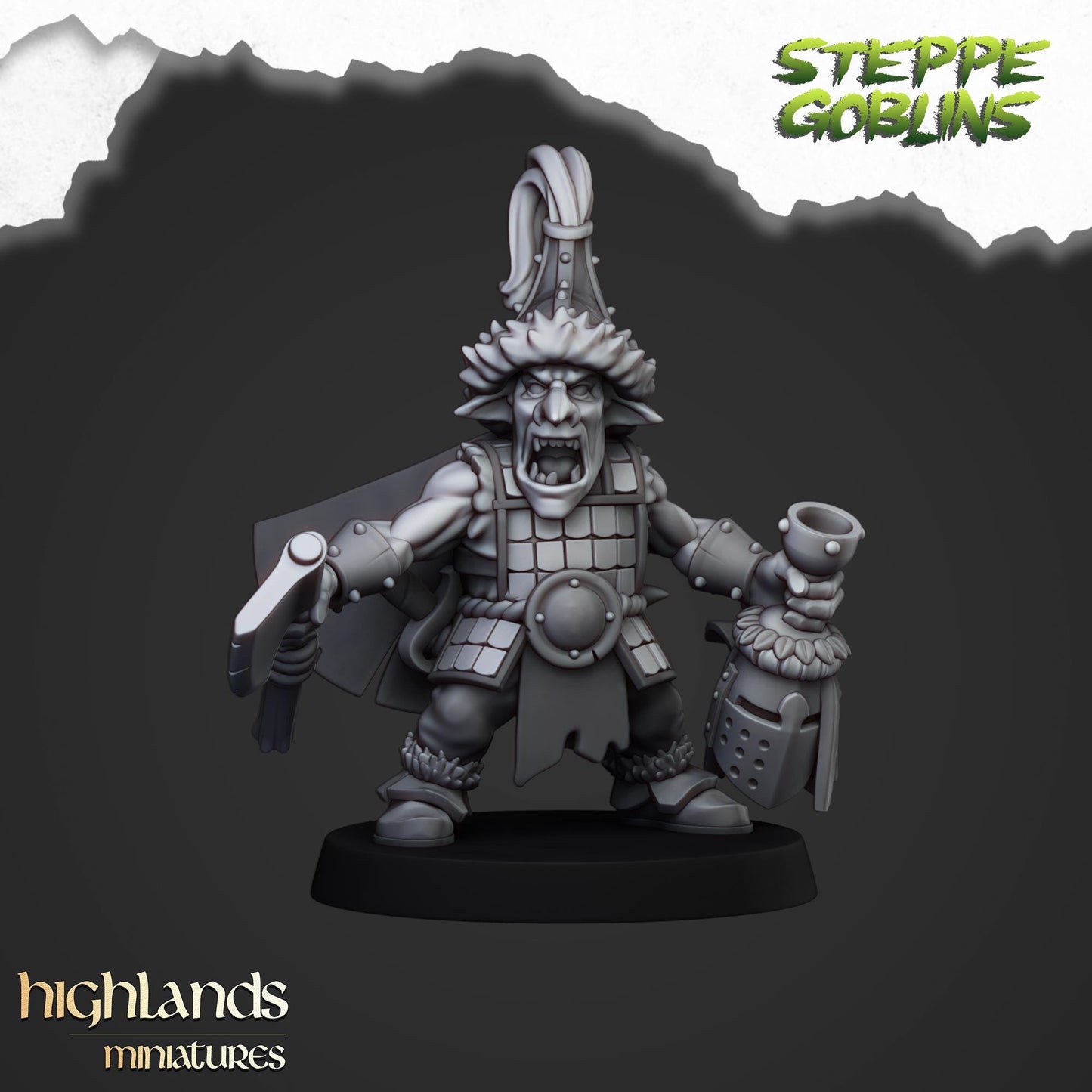 Highland Miniatures - Steppe Goblin Hero - Fantasy / D&D (Custom Order)