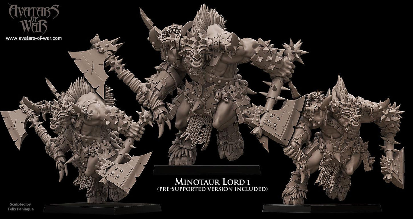 Avatars of War - Minotaur Lord 1 - Fantasy / D&D (Custom Order)