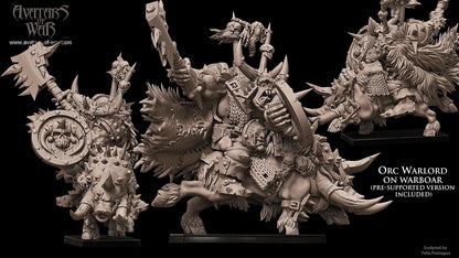 Avatars of War - Orc Warlord on Warboar - Fantasy / D&D (Custom Order)