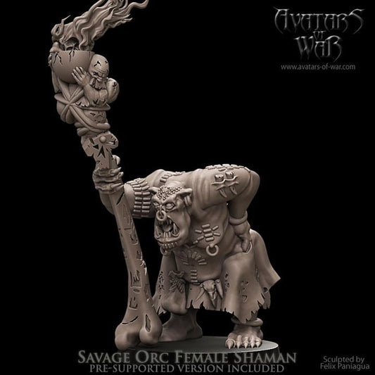 Avatars of War -  Savage Orc female Shaman - Fantasy / D&D (Custom Order)