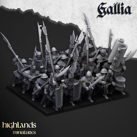 Highland Miniatures - Gallia Men at Arms - Fantasy / D&D (Custom Order)