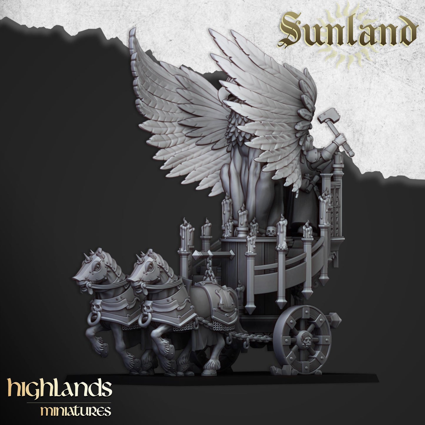 Highland Miniatures - Sunland Alter Wagon - Fantasy / D&D (Custom Order)