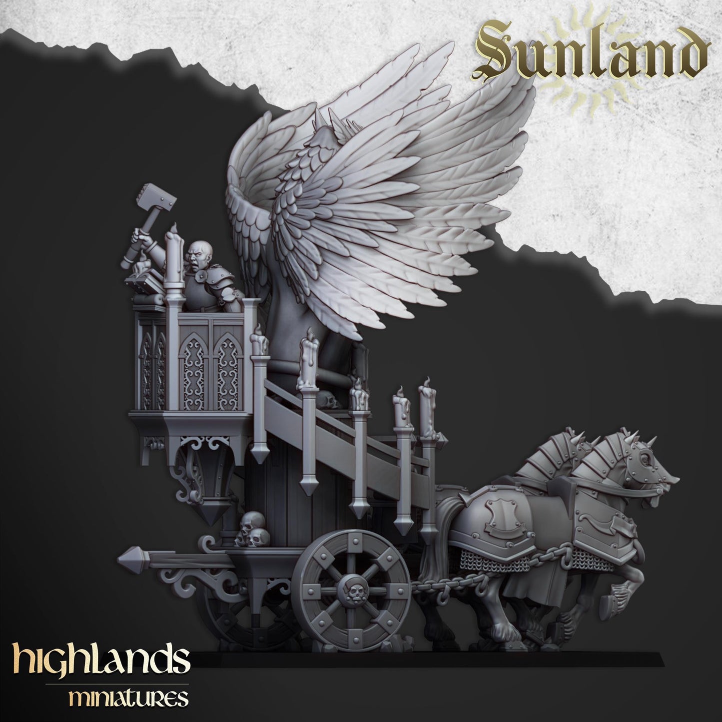 Highland Miniatures - Sunland Alter Wagon - Fantasy / D&D (Custom Order)