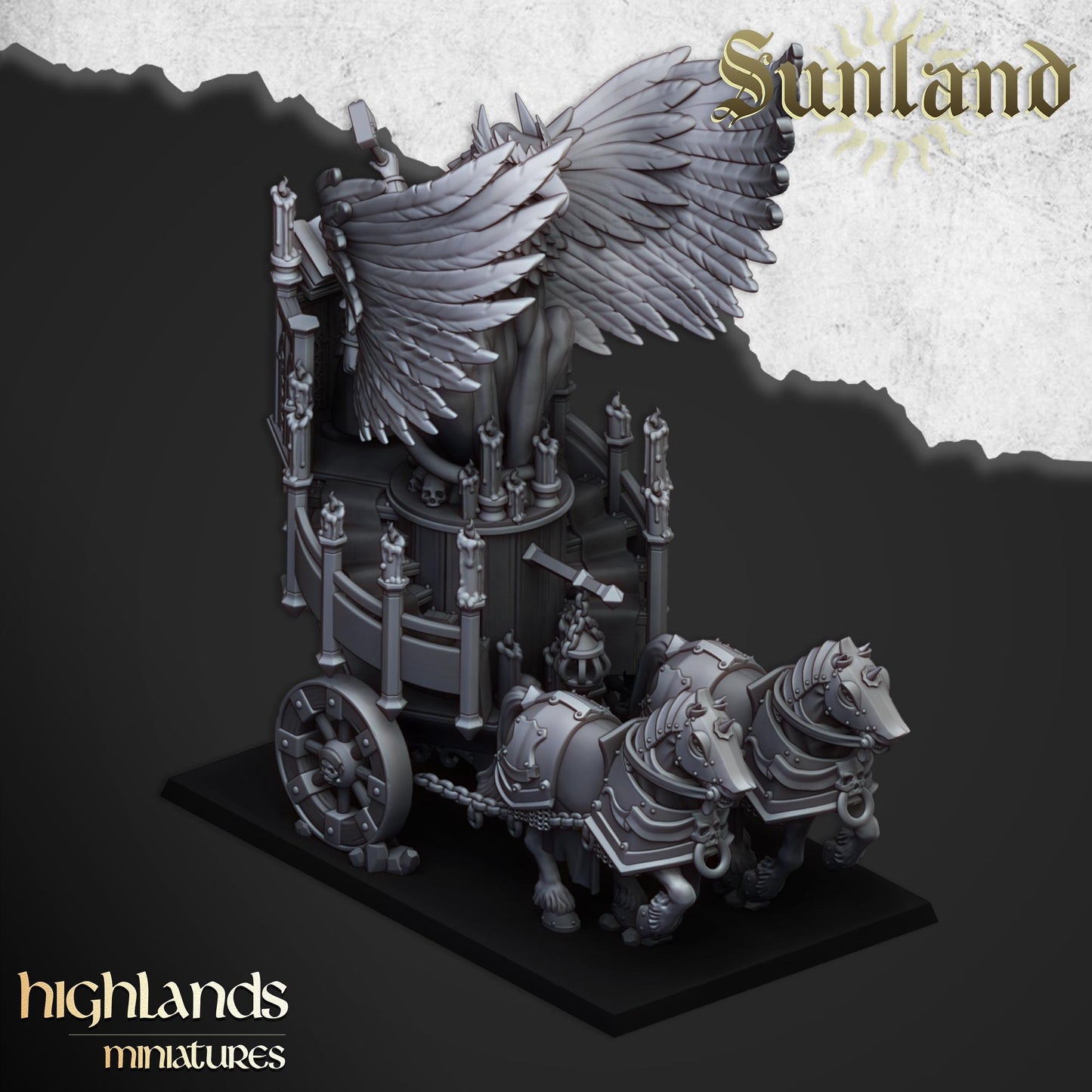 Highland Miniatures - Sunland Alter Wagon - Fantasy / D&D (Custom Order)