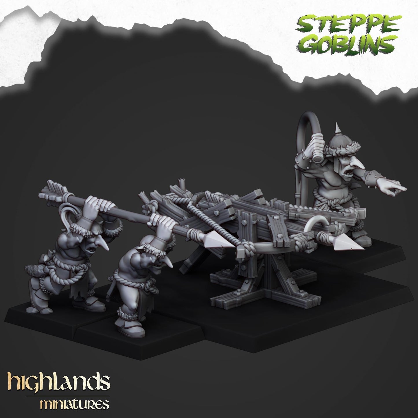 Highland Miniatures - Steppe Goblin Big Crossbow - Fantasy / D&D (Custom Order)