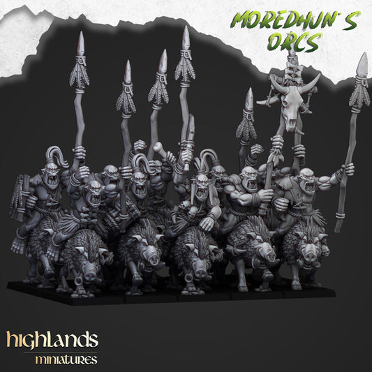 Highland Miniatures - Mounted Cave Orcs - Fantasy / D&D (Custom Order)