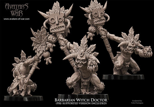 Avatars of War - Barbarian Witch Doctor - Fantasy / D&D (Custom Order)