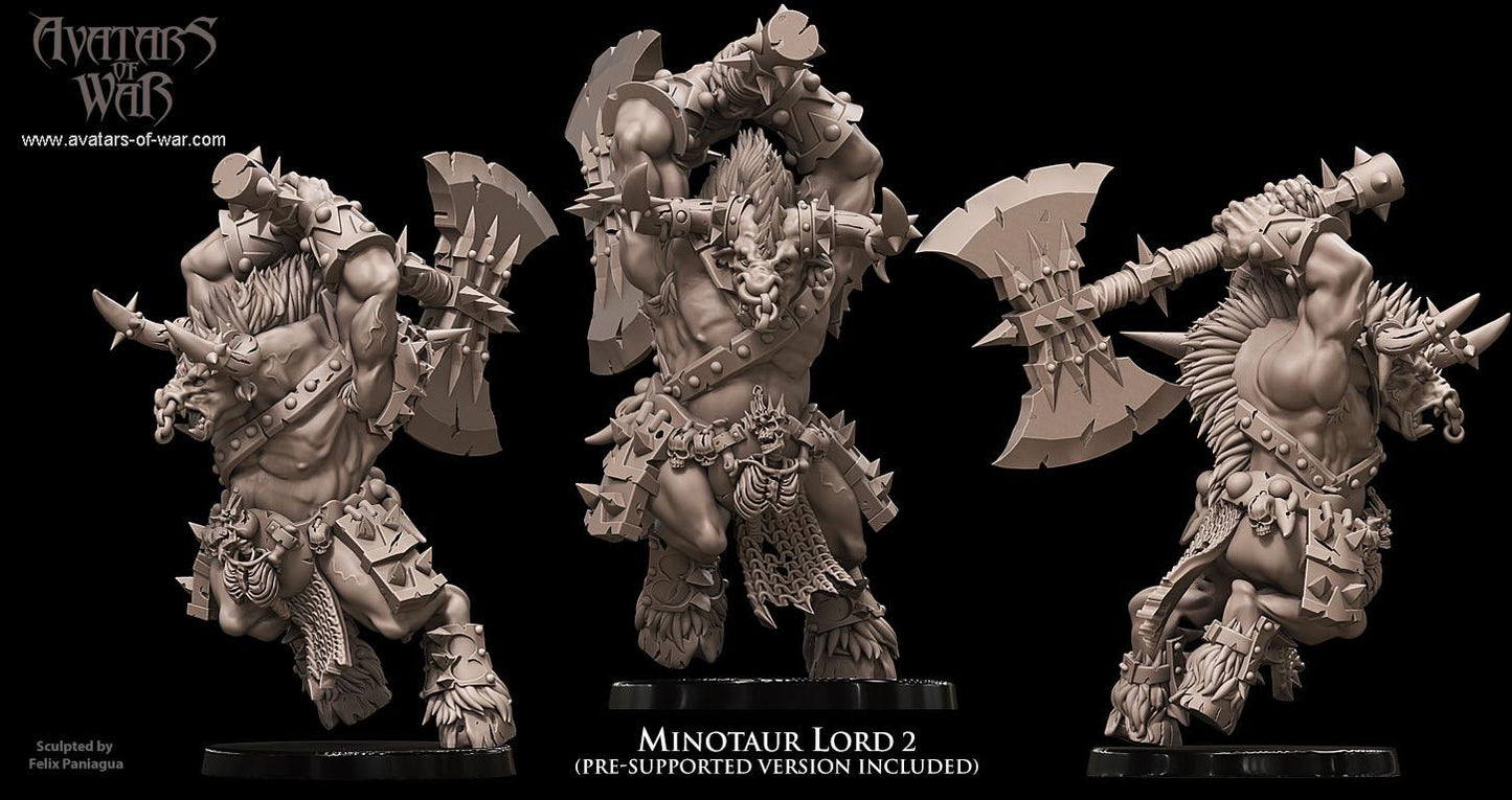 Avatars of War - Minotaur Lord 2 - Fantasy / D&D (Custom Order)